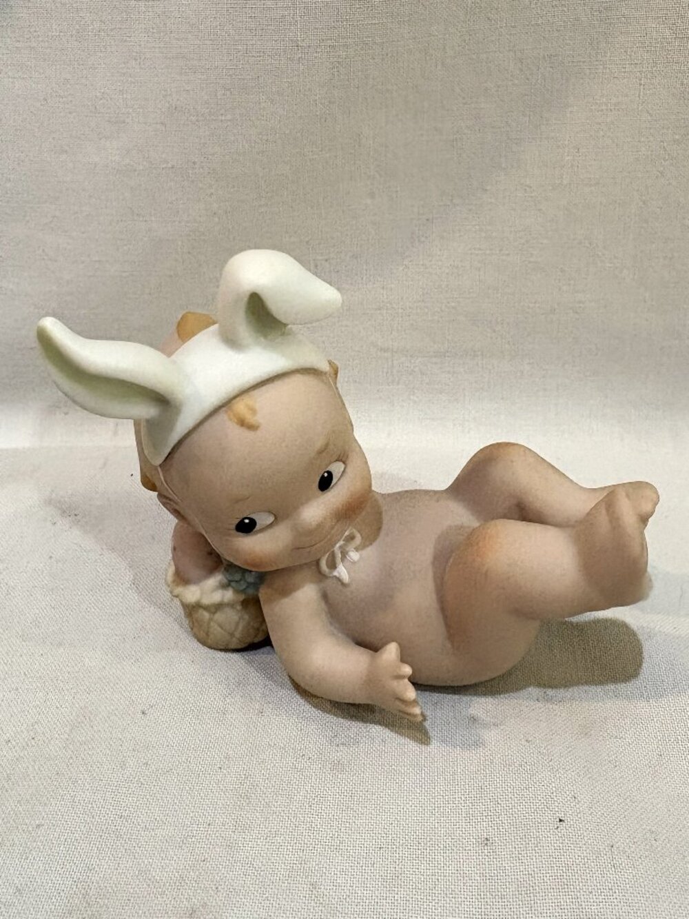 Vintage Jesco 1994 BISQUE KEWPIE DOLL Easter Figurine